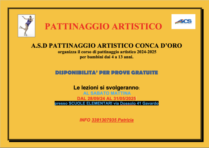 Volantino Corso di Pattinaggio 24/25